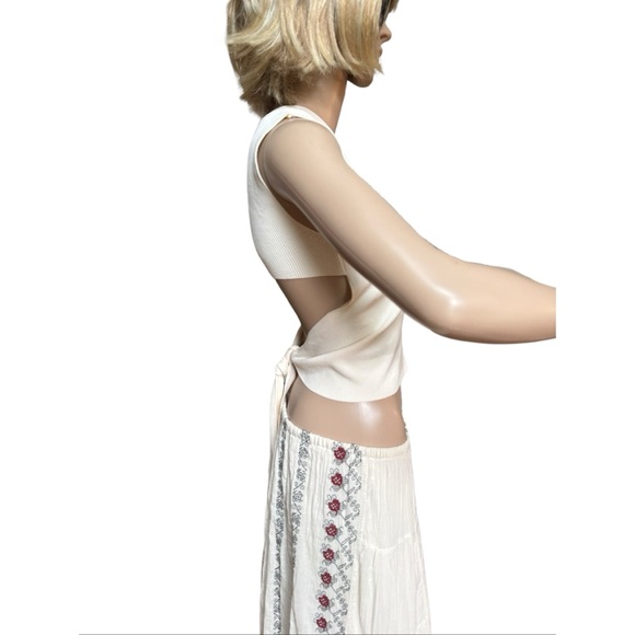 Zara Cream Bare Back Tie Back Sleeveless Top, NWT, S - Picture 14 of 15